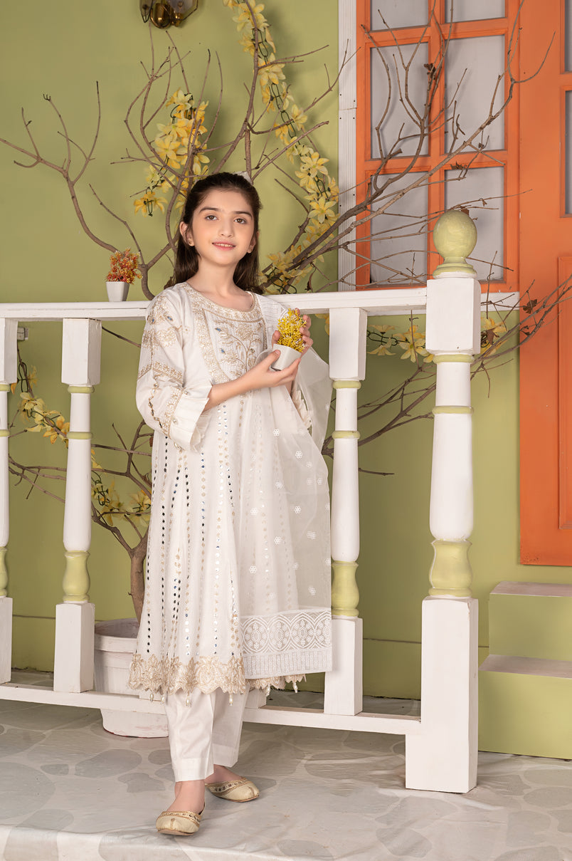 3pc Cotton Girls Dress MCE4