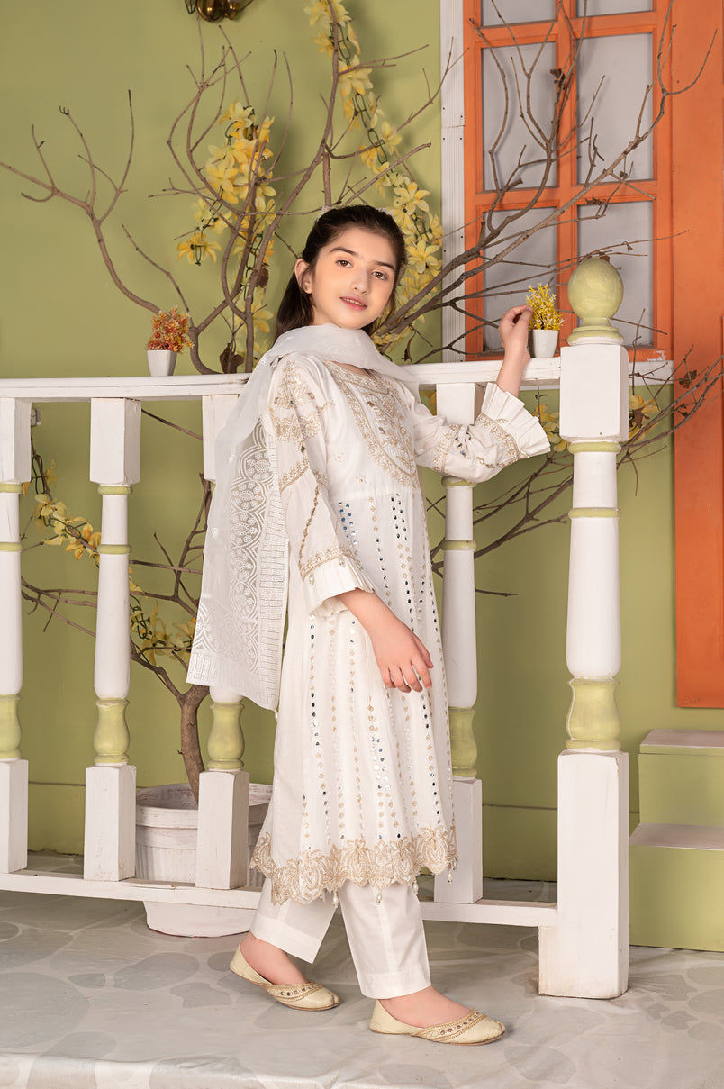 3pc Cotton Girls Dress MCE4