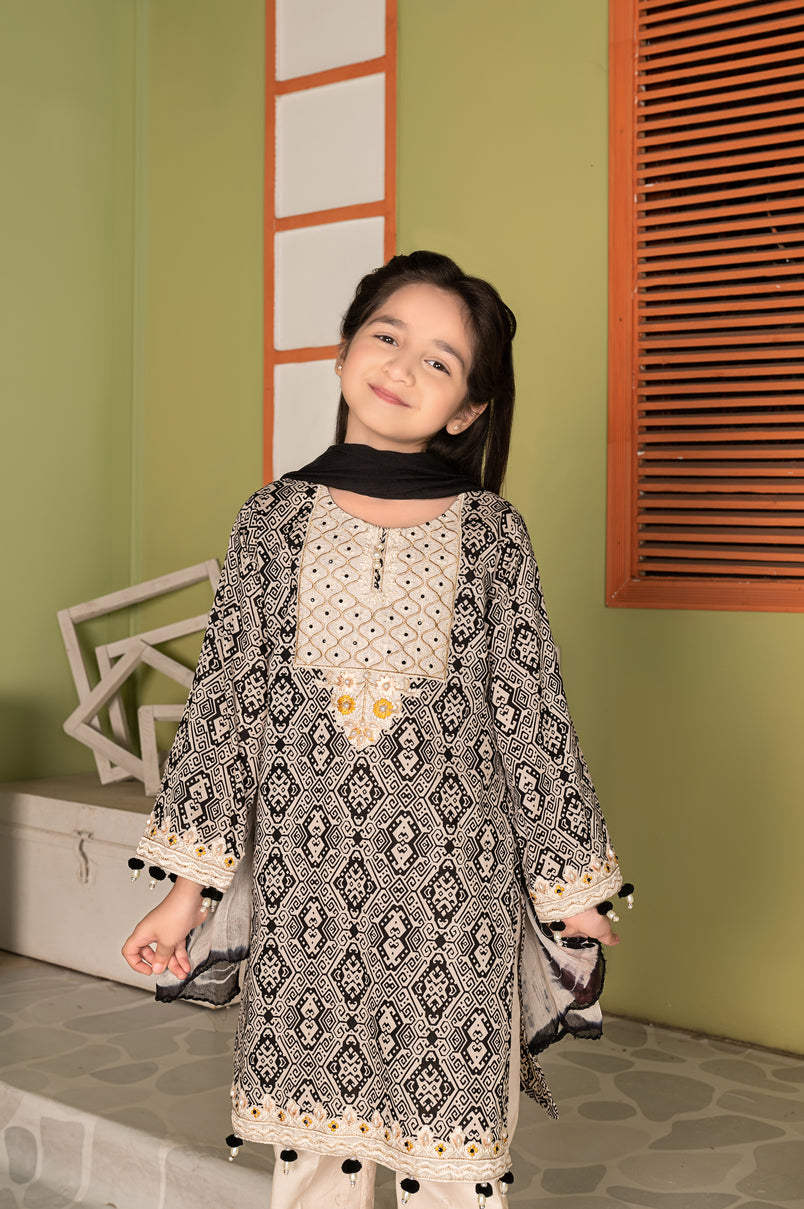 3pc Cotton Girls Dress MCE3