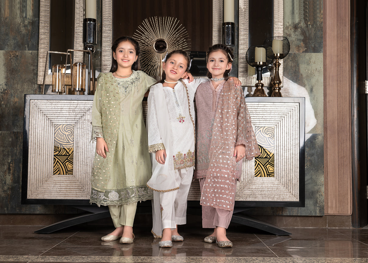 3pc Cotton Girls Dress MCE5