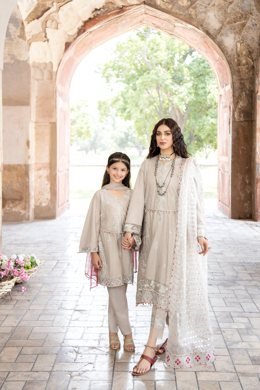 Sakeena Hasan Cotton Jacquard Girls Dress 01