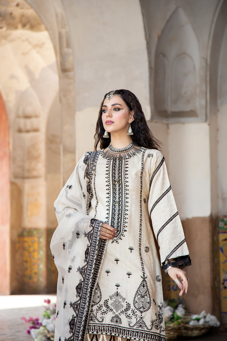 Sakeena Hasan Cotton Jacquard Women Dress 03