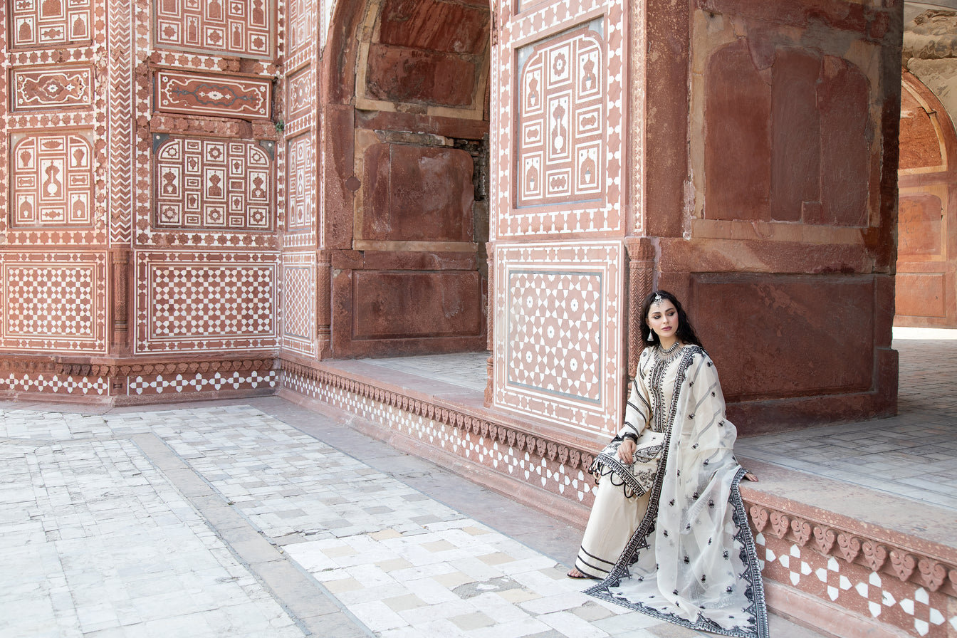 Sakeena Hasan Cotton Jacquard Women Dress 03
