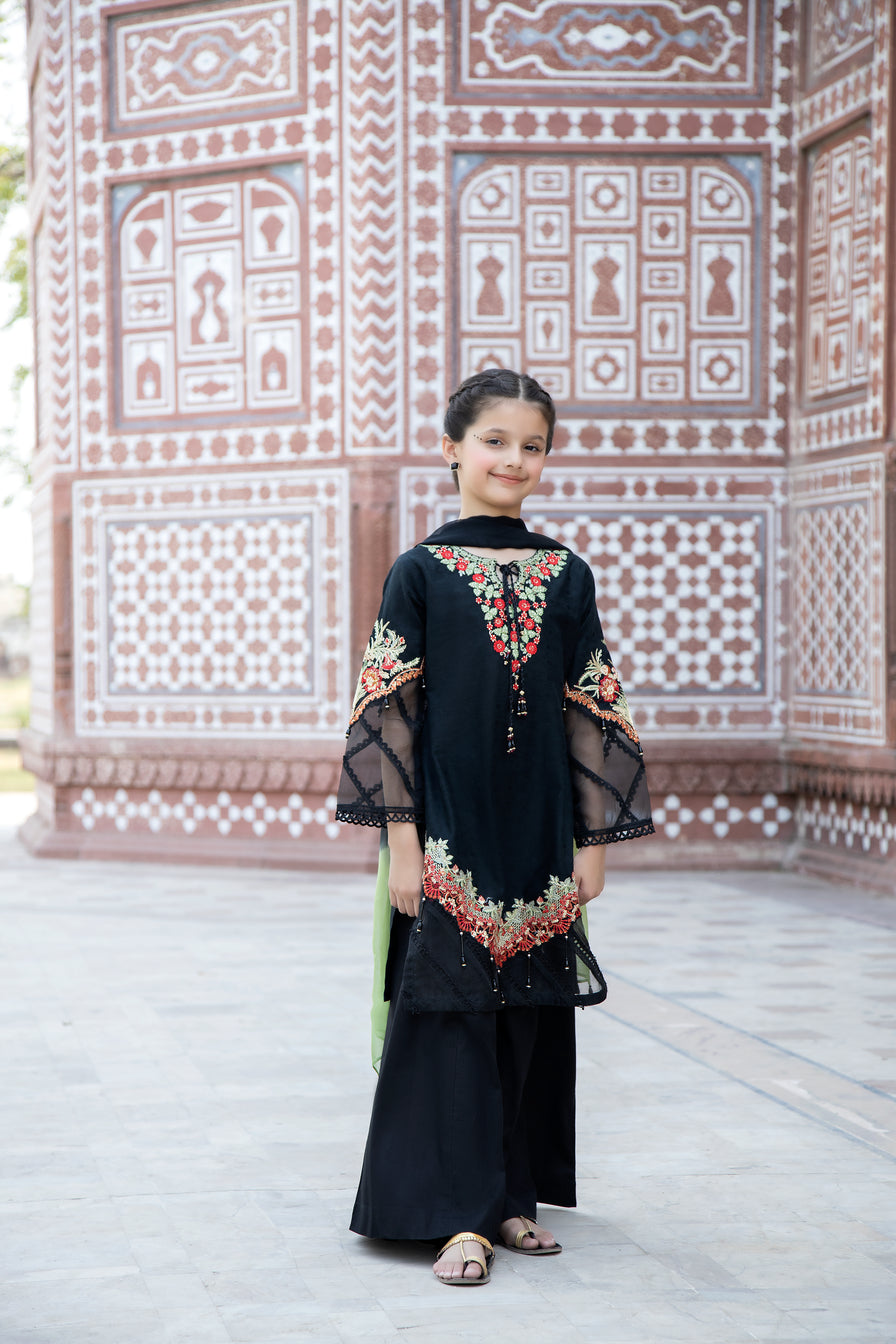 Sakeena Hasan Cotton Jacquard Girls Dress 04