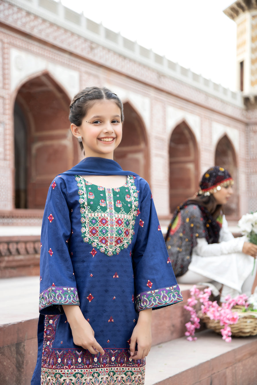Sakeena Hasan Cotton Jacquard Girls Dress 06