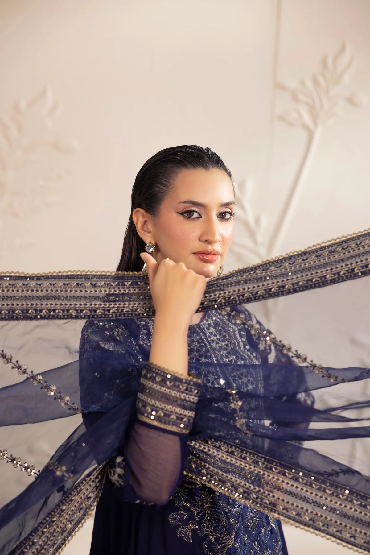 Mohagni 3pc Ready to Wear Chiffon Suit 2025 Collection Muse17