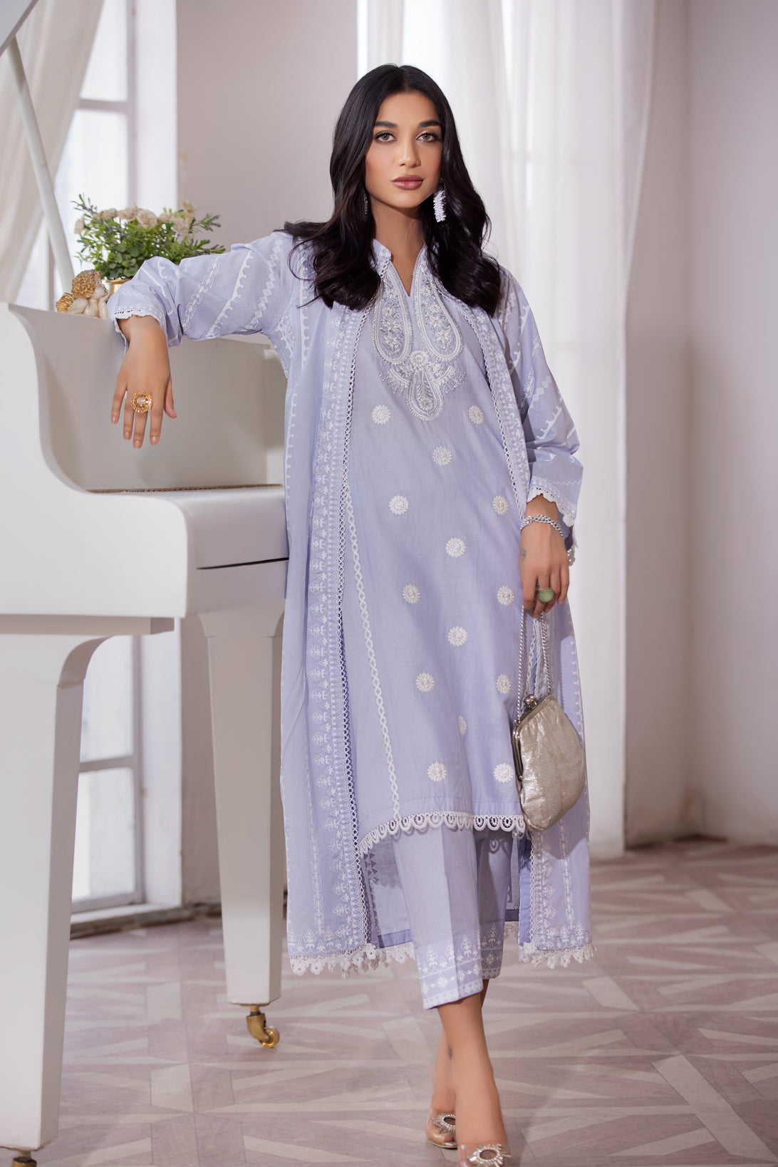 ZAIWA 2pc Embroidered Gown Dress 04