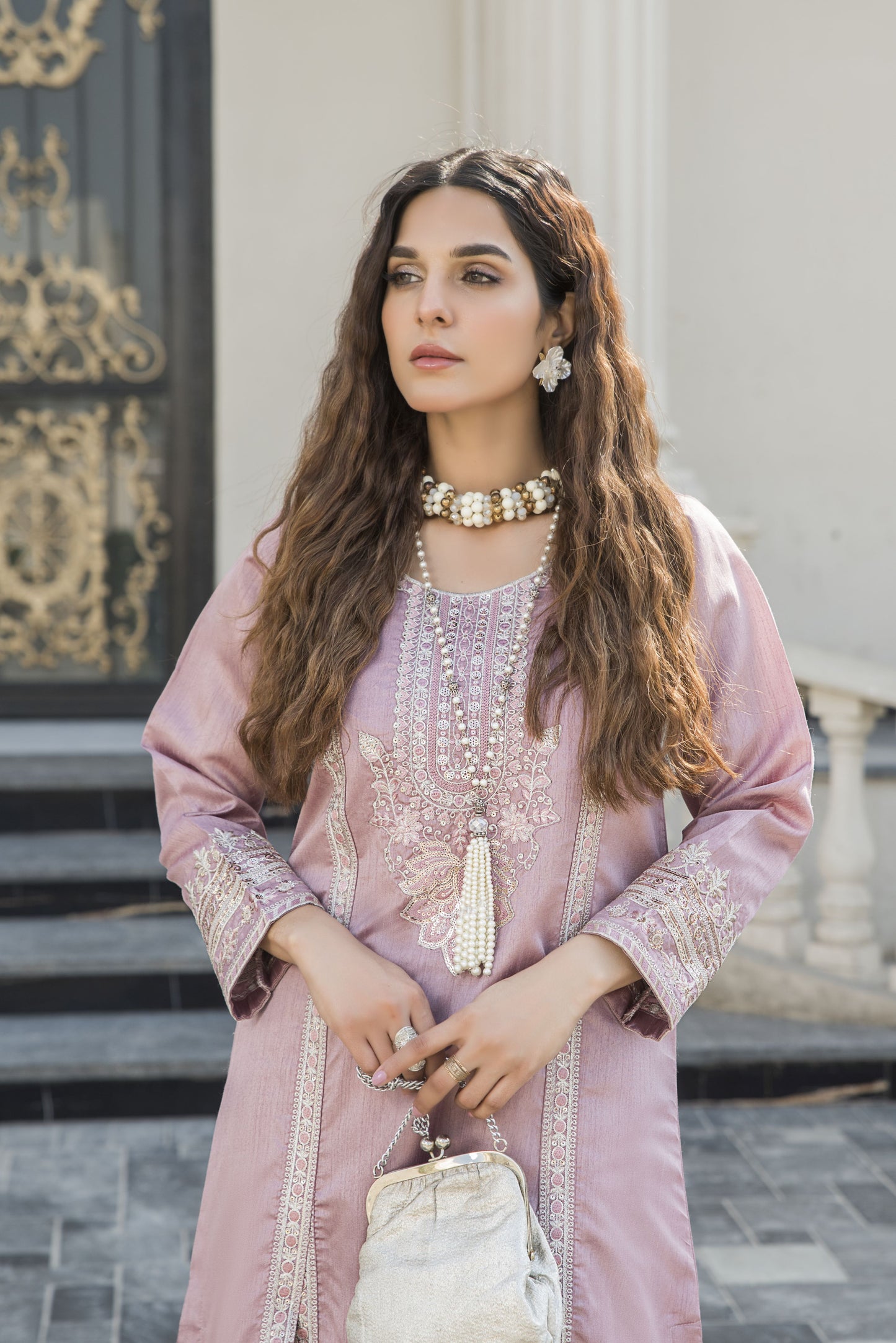 Eid Whispers Raw Silk Collecton by Gul Warun EWS6