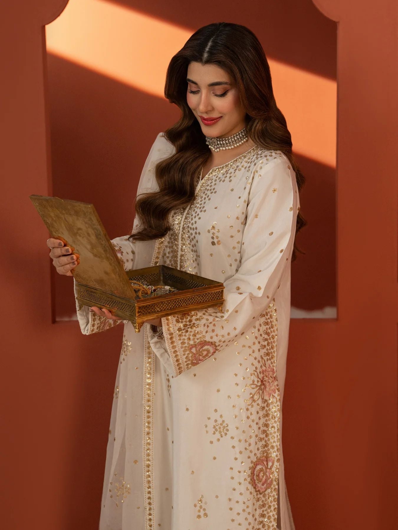 CCM6 Mohagni Chanda Raw Silk Embroidered Suit