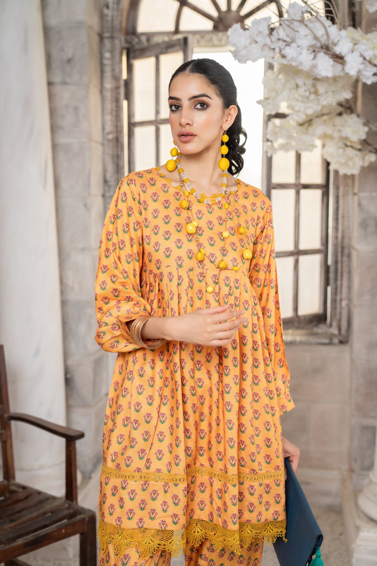 Ready to Wear 2 Pcs Linen Dress by Aabpara 07