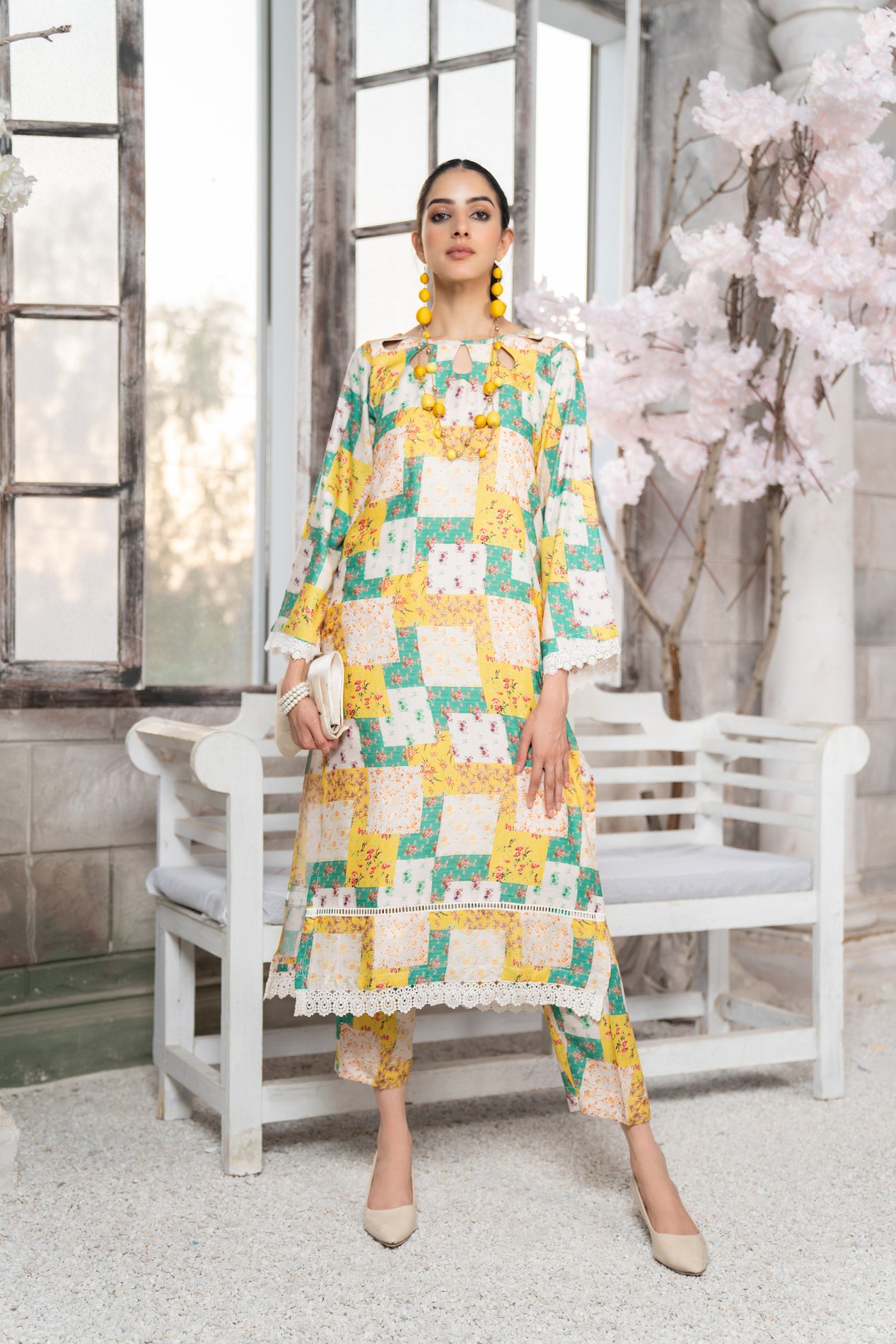 Ready to Wear 2 Pcs Linen Dress by Aabpara 01