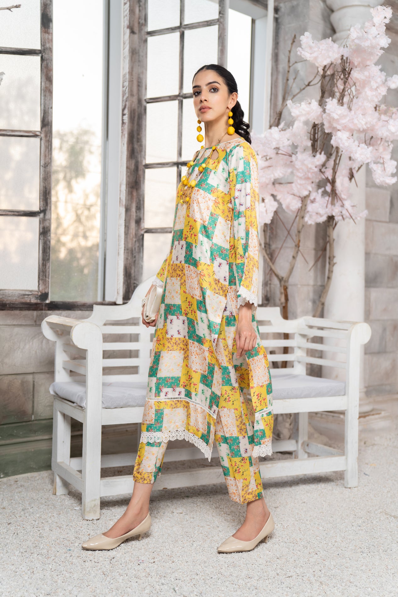 Ready to Wear 2 Pcs Linen Dress by Aabpara 01