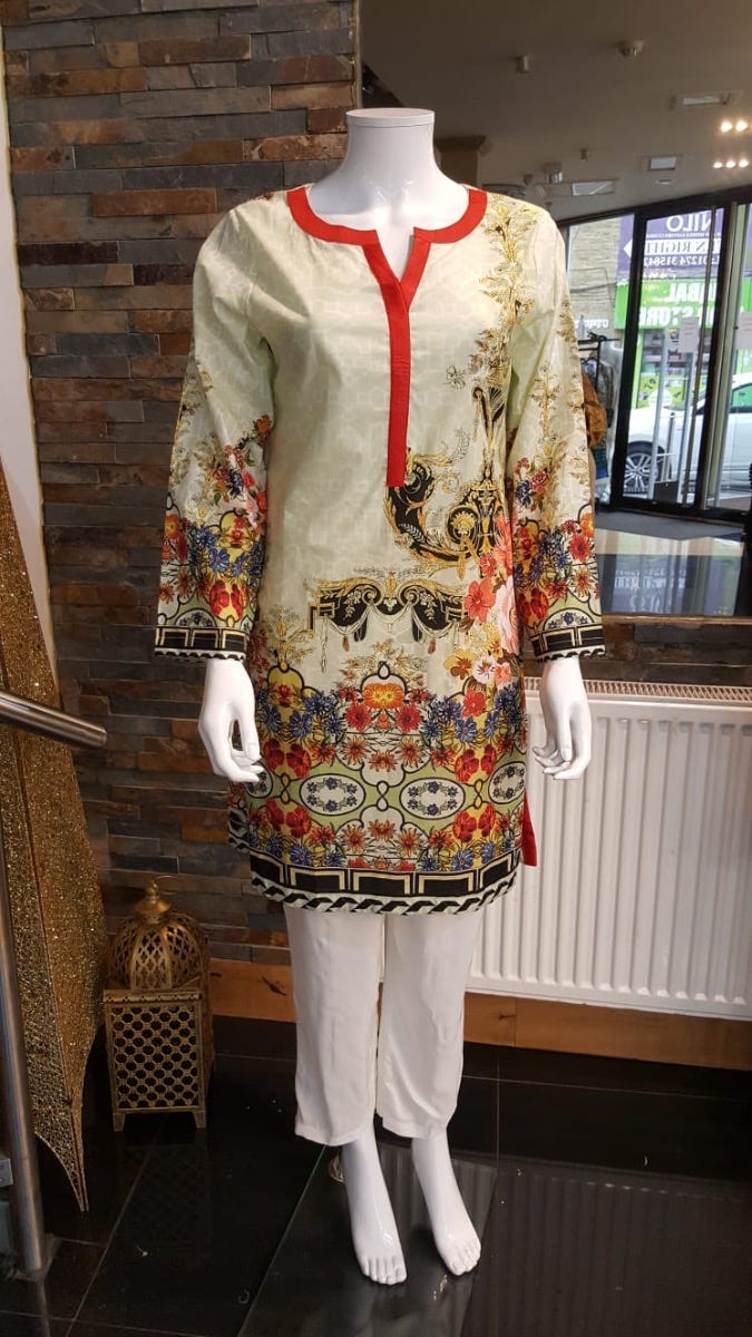 Digital Printed 2 Pcs Dress by Zaiwa 14