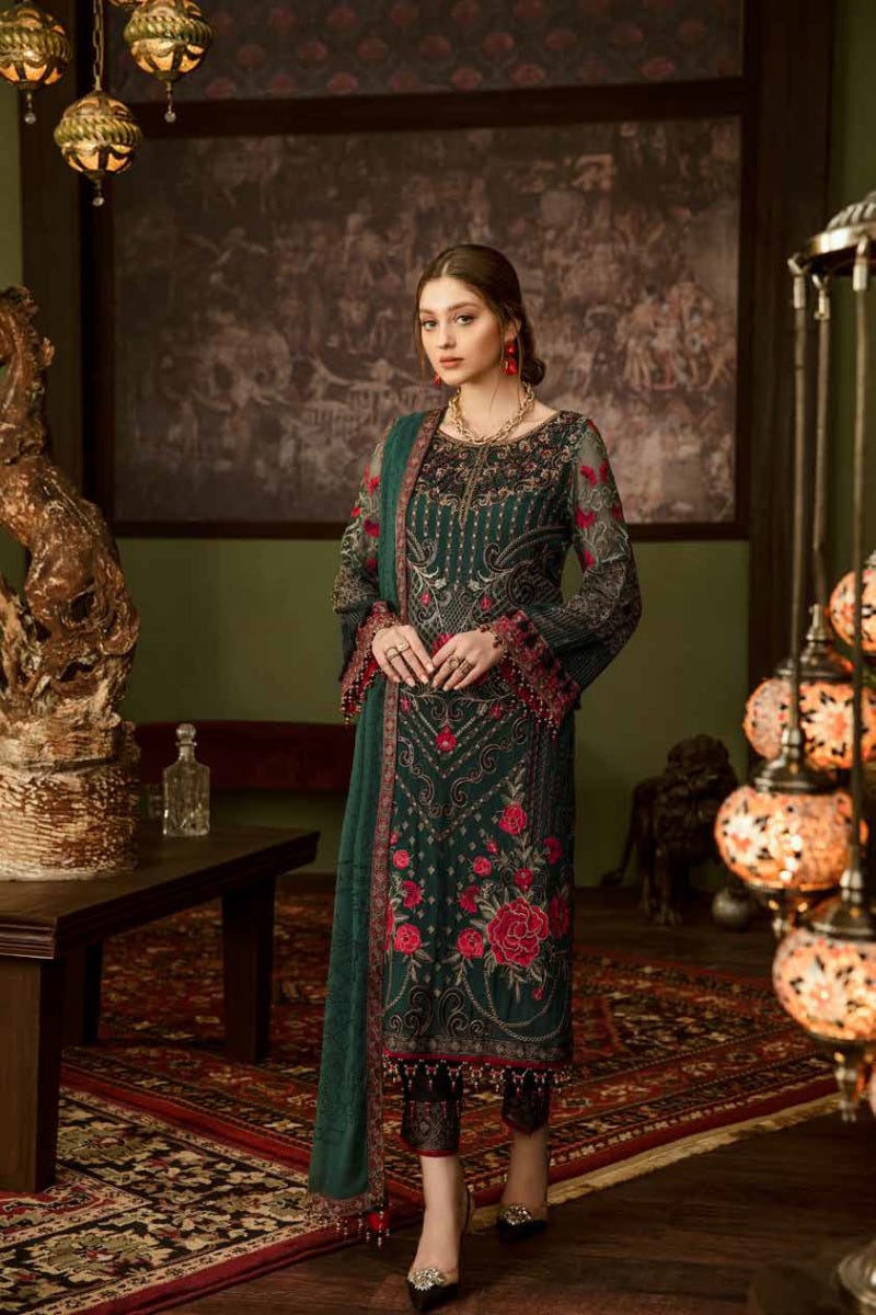 Luxury Chiffon Embroidered Collection by Simrans 01