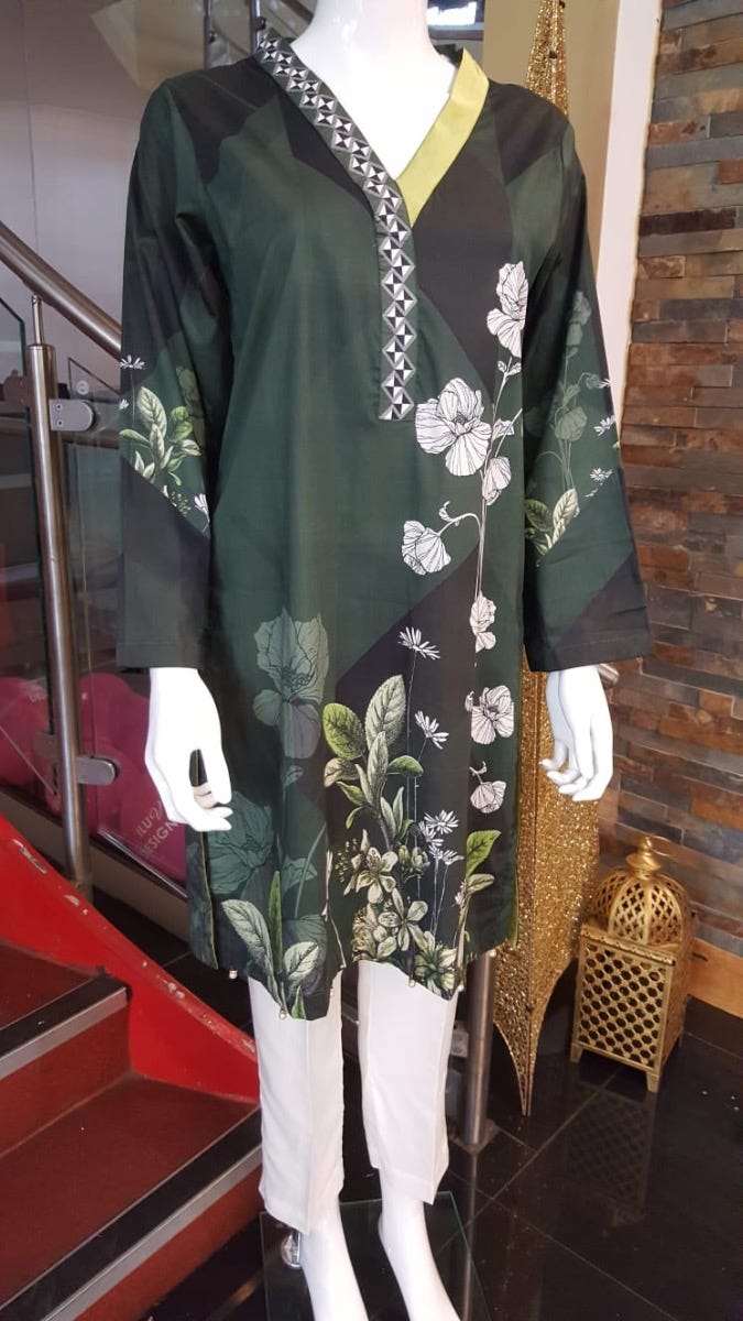 Digital Printed 2 Pcs Dress by Zaiwa 29