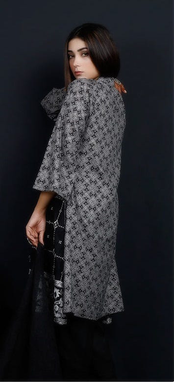 Black and White Embroidered Lawn Collection by Zaiwa 02