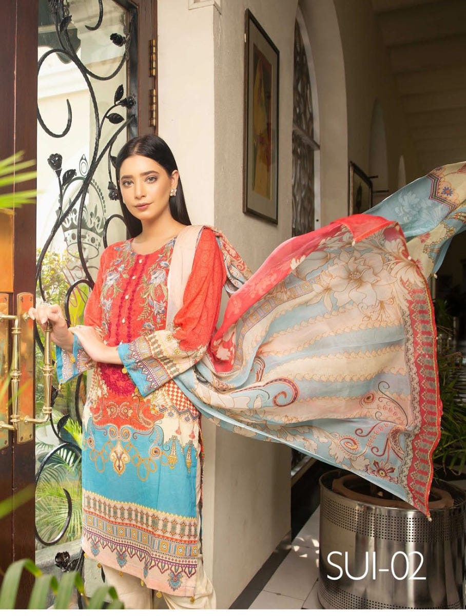 Ready to Wear 3 Pcs Embroidered Lawn Collection 02