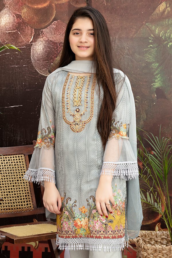 Girls Lawn Ready to Wear 3 Pcs Collection by Mona 06