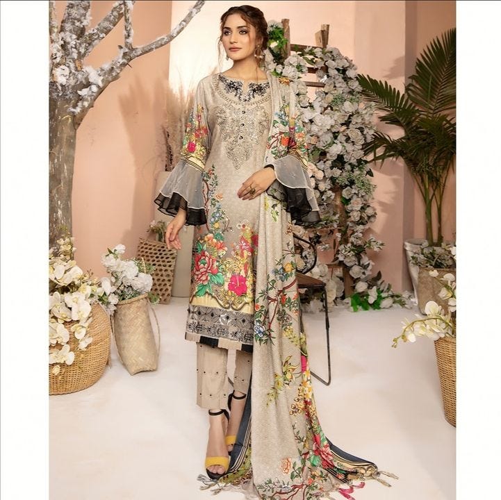 Winter Ready to Wear 3 Pcs Dress by Mona 01