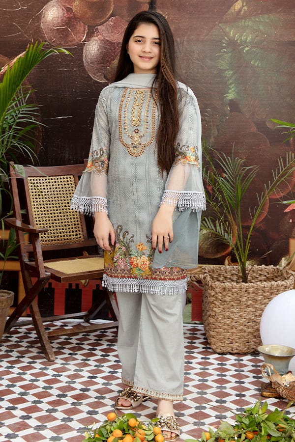 Girls Lawn Ready to Wear 3 Pcs Collection by Mona 06