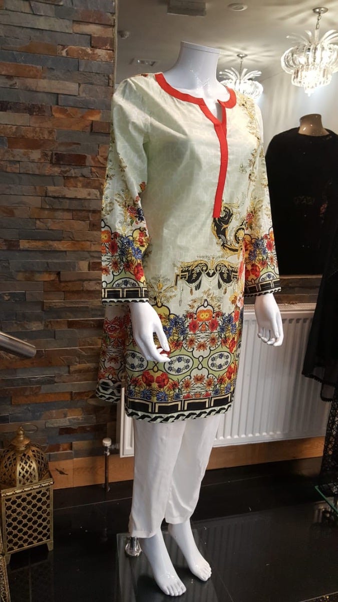 Digital Printed 2 Pcs Dress by Zaiwa 14