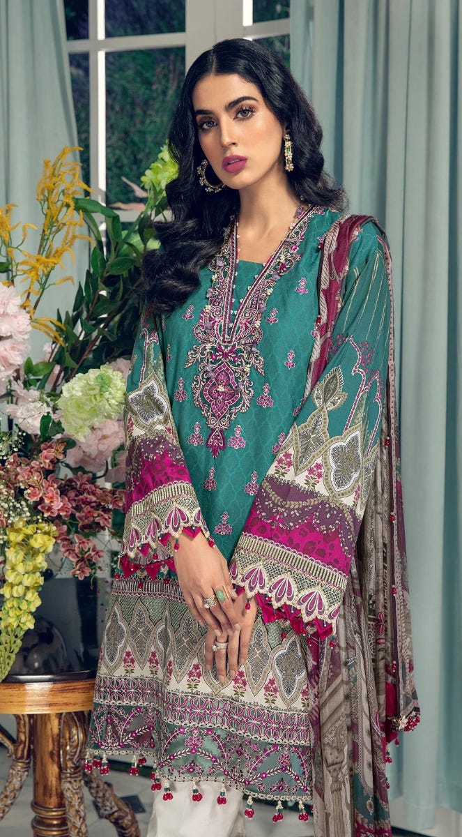 Luxury Lawn Ready to Wear 3 Pcs Dress of Anaya by Kiran Chaudhry 6A