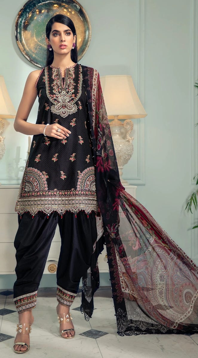 Luxury Lawn Ready to Wear 3 Pcs Dress of Anaya by Kiran Chaudhry 4B
