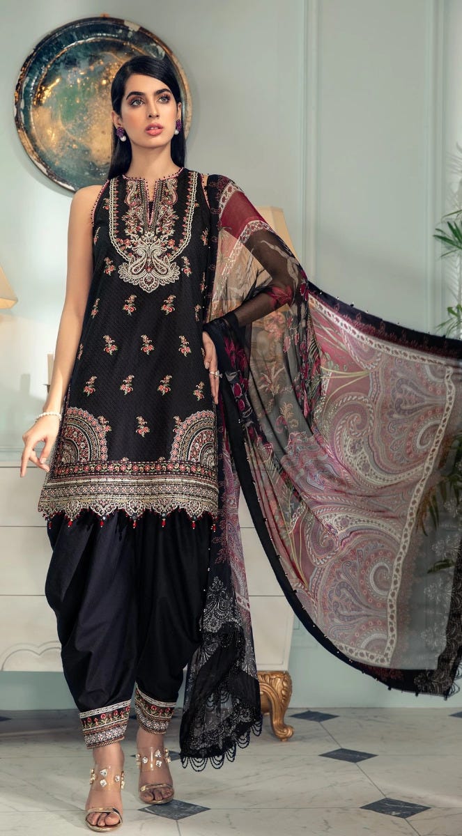 Luxury Lawn Ready to Wear 3 Pcs Dress of Anaya by Kiran Chaudhry 4B