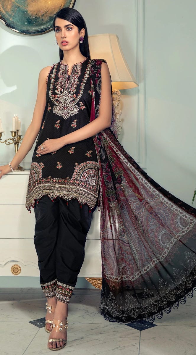 Luxury Lawn Ready to Wear 3 Pcs Dress of Anaya by Kiran Chaudhry 4B