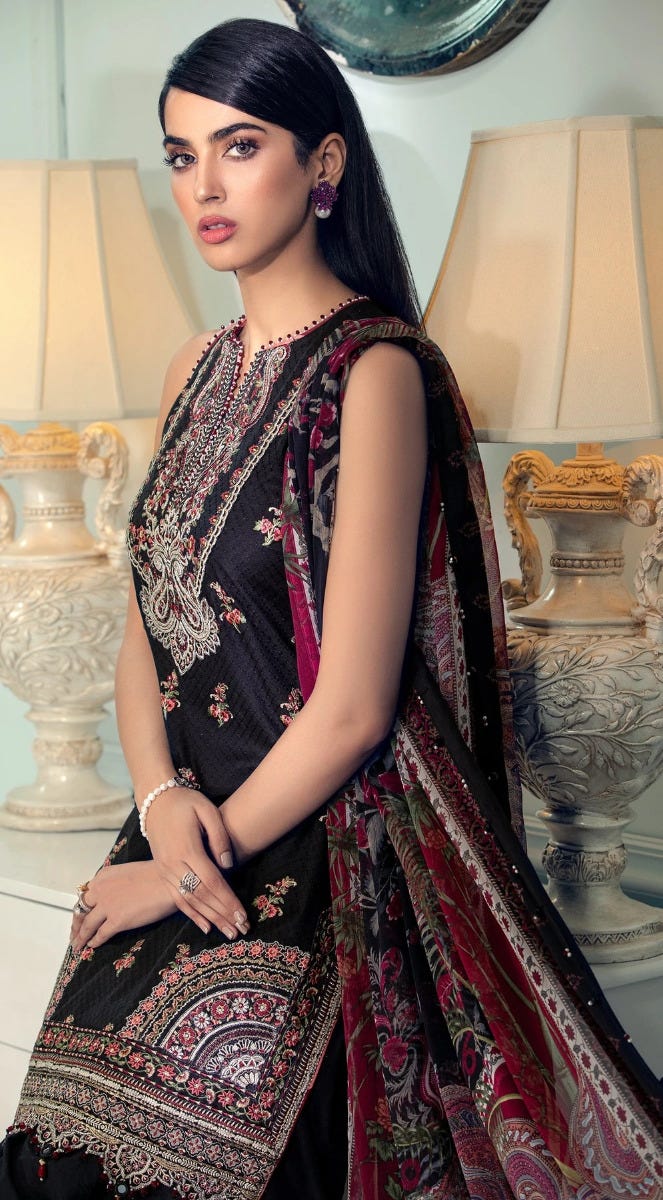 Luxury Lawn Ready to Wear 3 Pcs Dress of Anaya by Kiran Chaudhry 4B