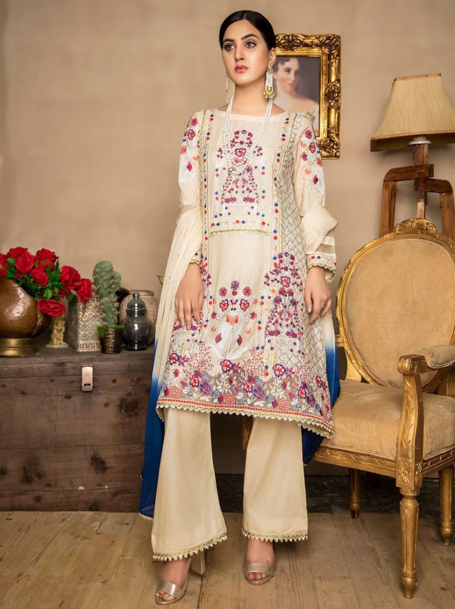 Festive Ready to Wear embroidered lawn Dress by Simrans 04