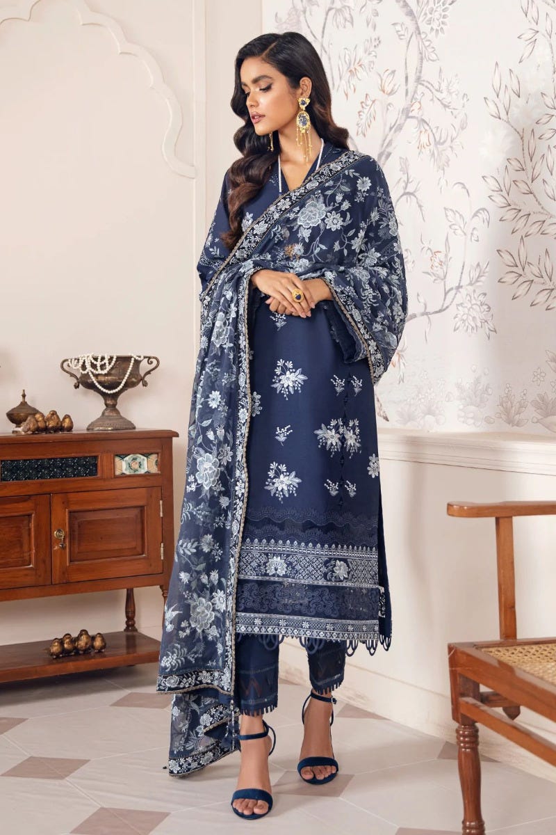 Baroque Swiss Lawn Ready to Wear Emrbroidered Collection 06