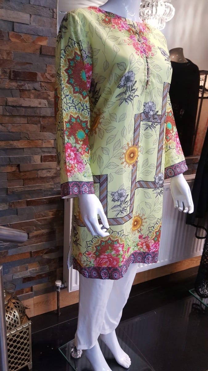 Digital Printed 2 Pcs Dress by Zaiwa 07