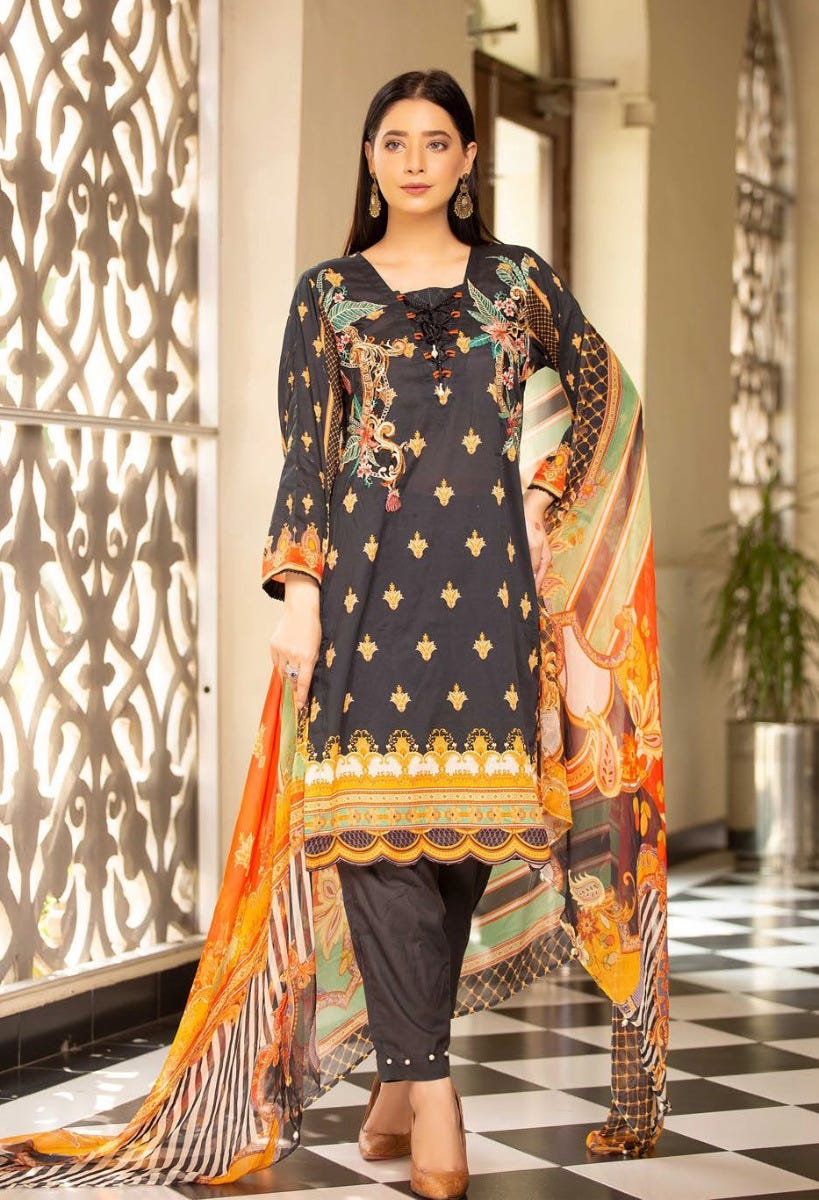 Ready to Wear 3 Pcs Embroidered Lawn Collection 03