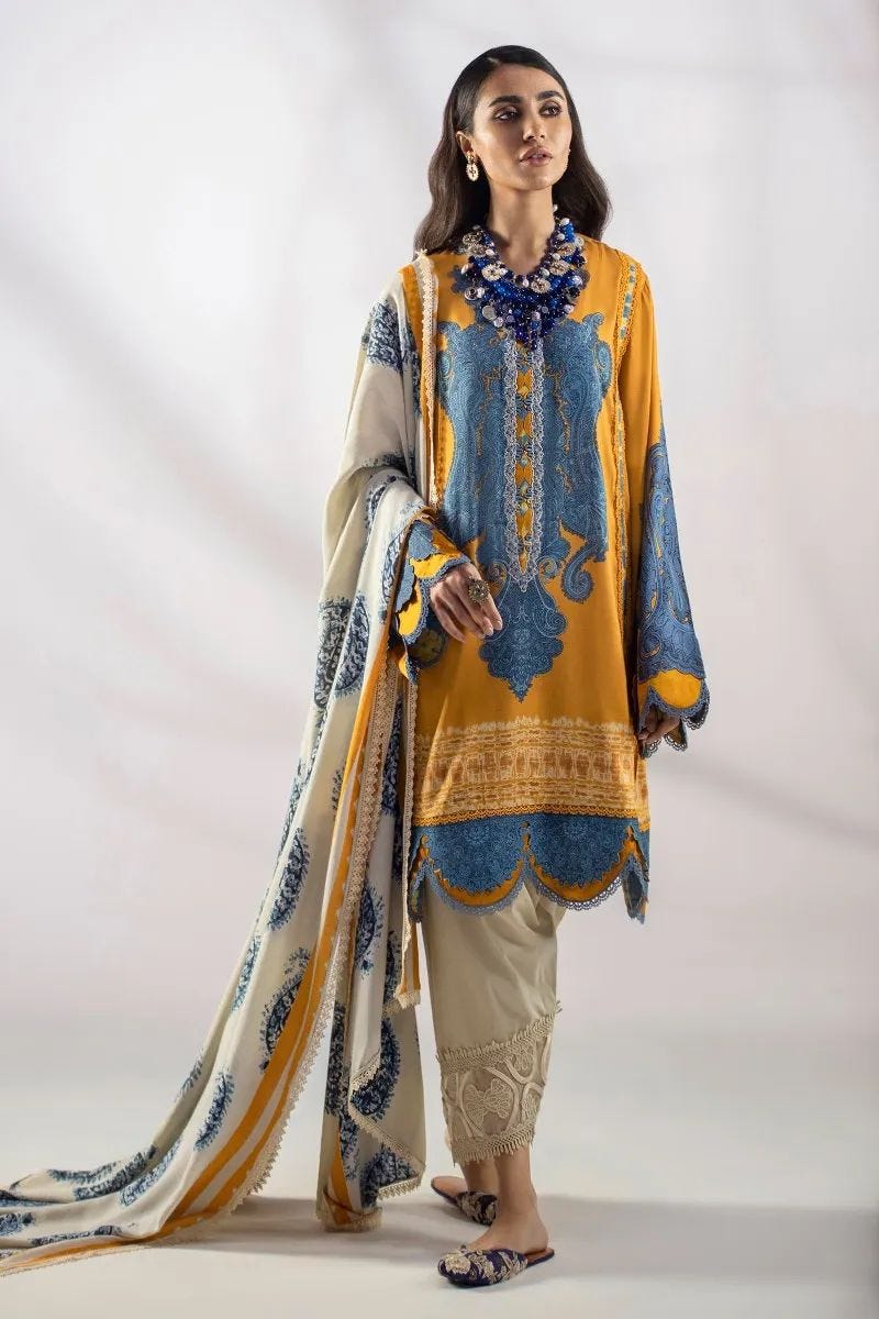 Sana Safinaz Mahay Ready to Wear 3 Pcs Winter Collection 03B