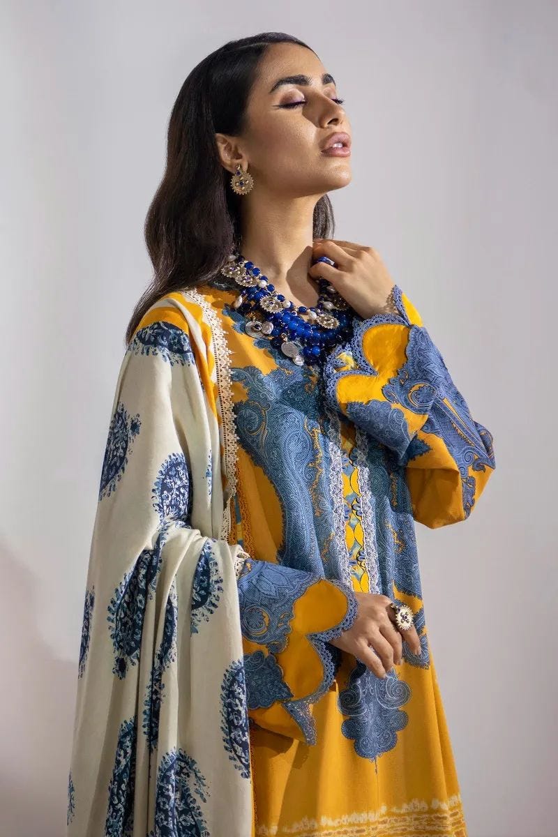 Sana Safinaz Mahay Ready to Wear 3 Pcs Winter Collection 03B