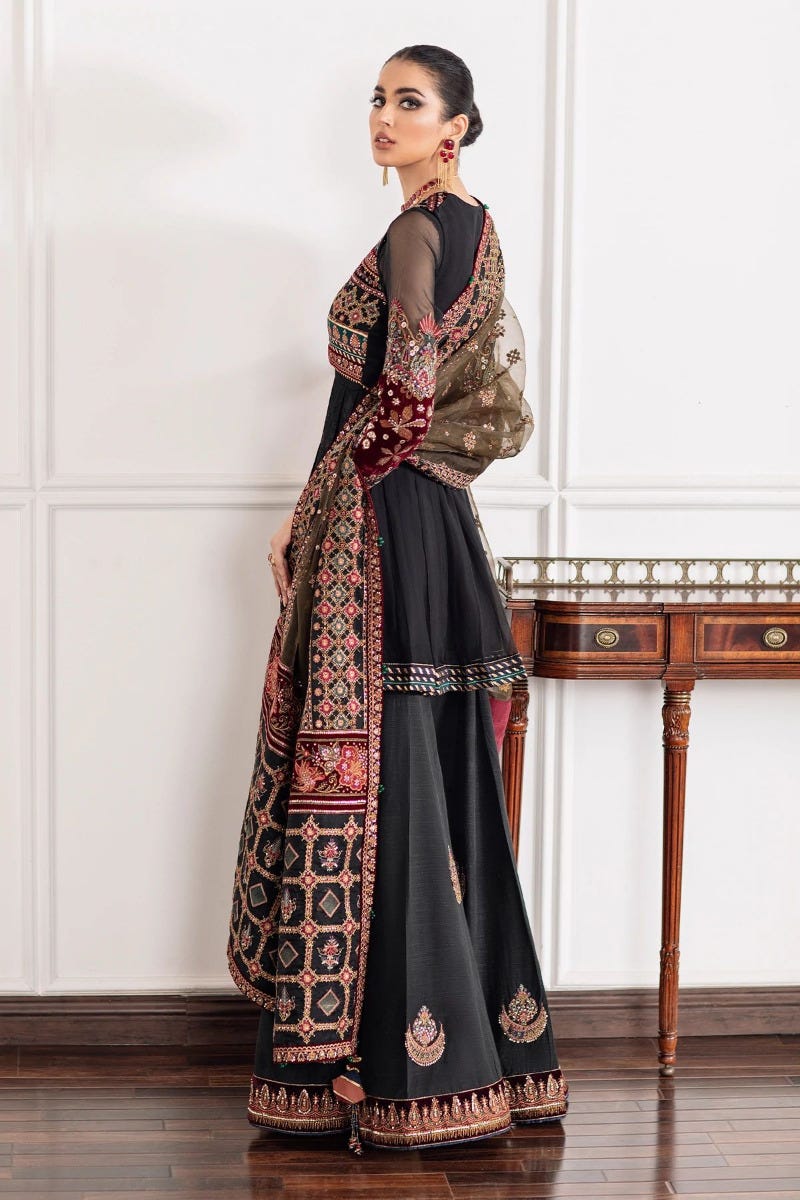BAROQUE Chantelle Luxury Embroidered Chiffon Peplum 04