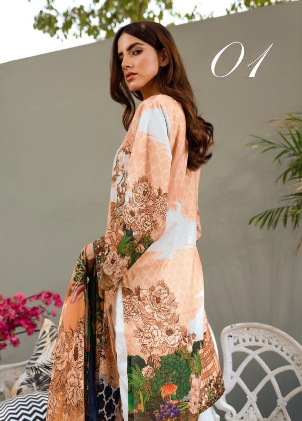 Premium Digital Lawn Collection by Cross Stitched 01
