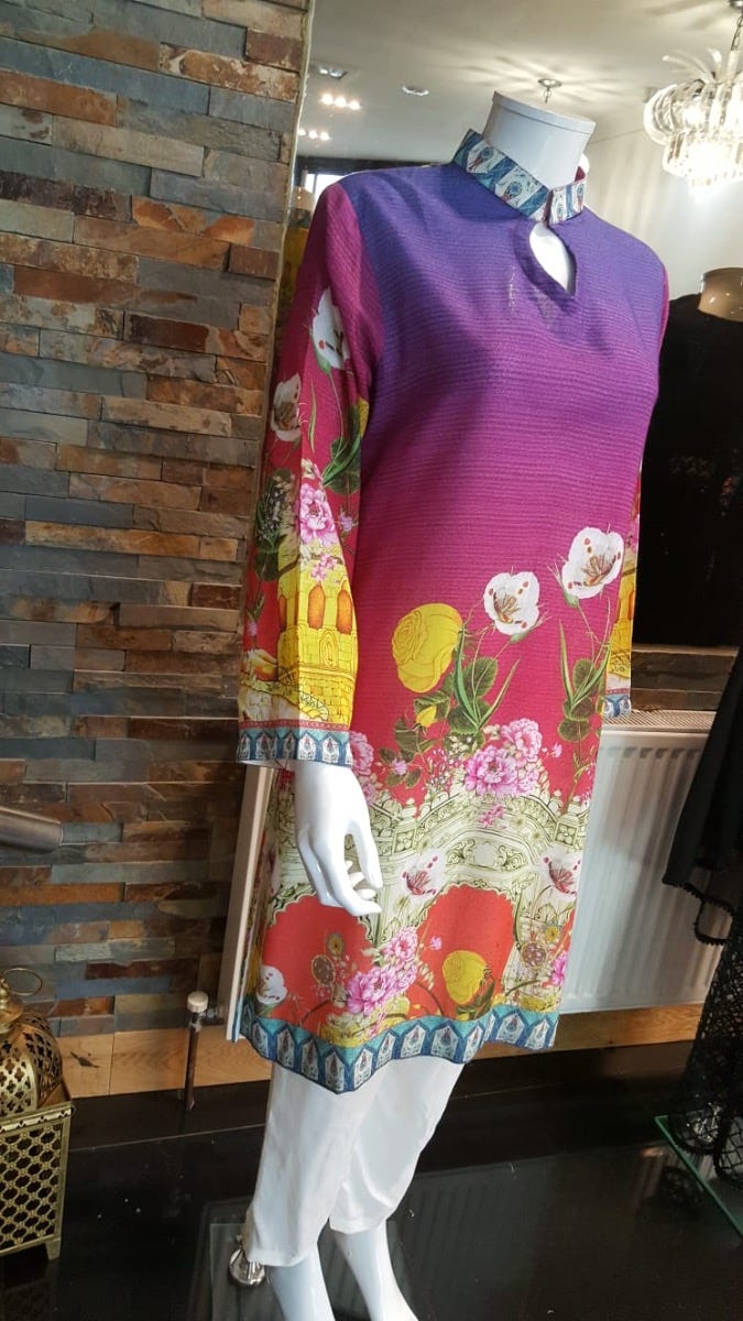 Digital Printed 2 Pcs Dress by Zaiwa 13