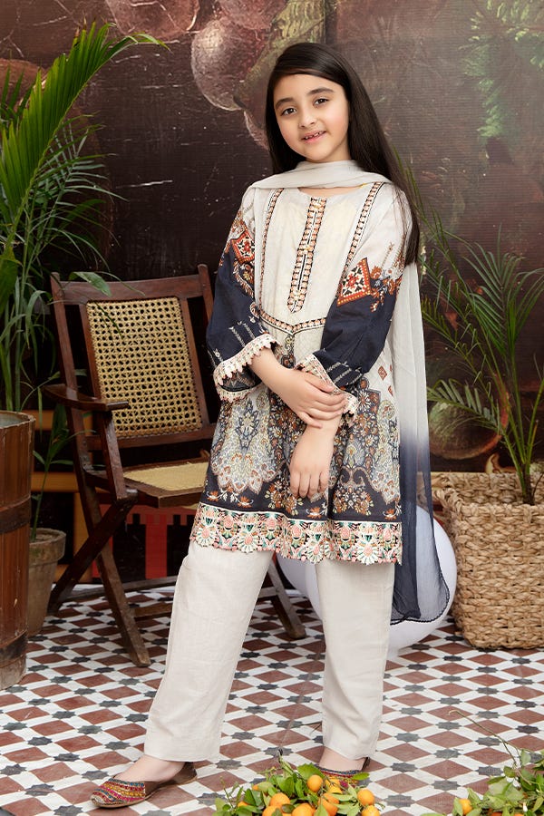 Girls Lawn Ready to Wear 3 Pcs Collection by Mona 02