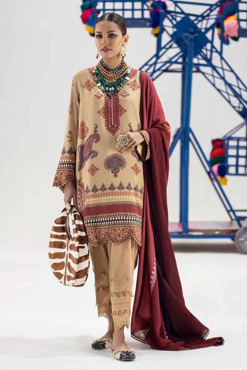 Sana Safinaz Mahay Ready to Wear 3 Pcs Winter Collection 04B