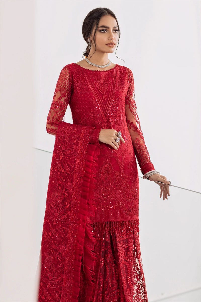 BAROQUE Chantelle Luxury Embroidered Net Short Shirt 06