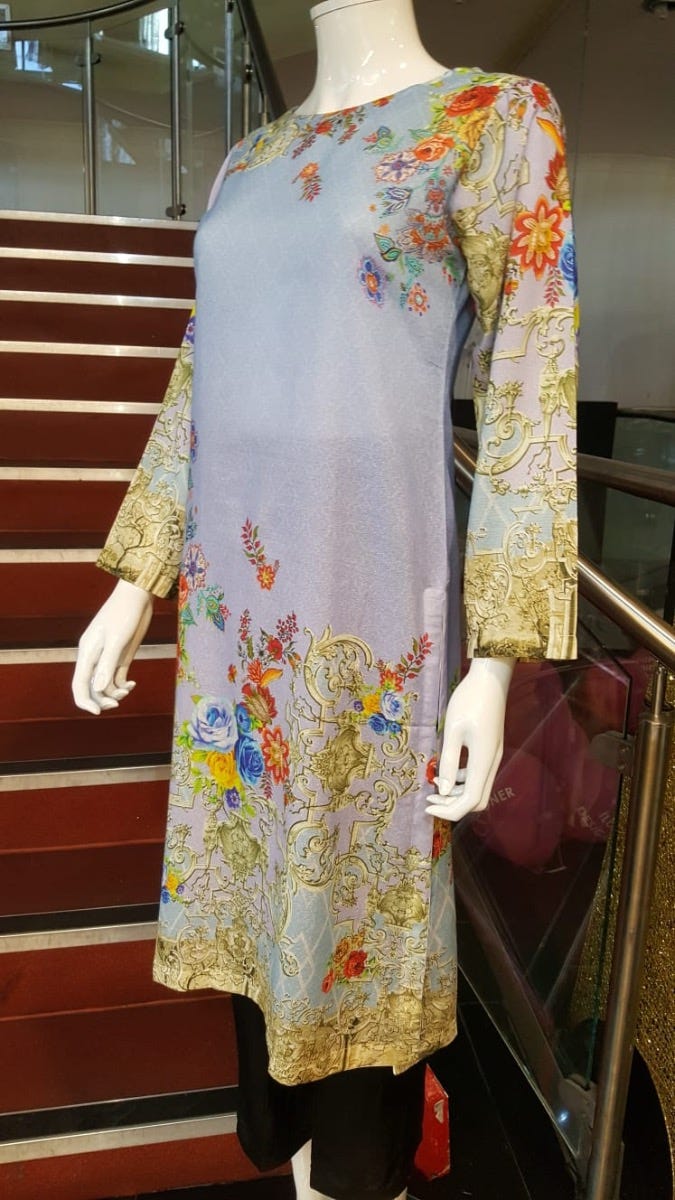Digital Printed 2 Pcs Dress by Zaiwa 24