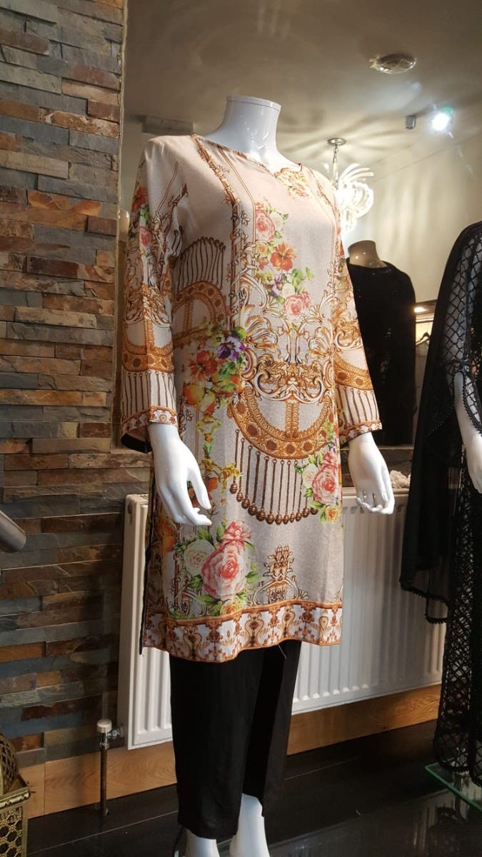 Digital Printed 2 Pcs Dress by Zaiwa 14