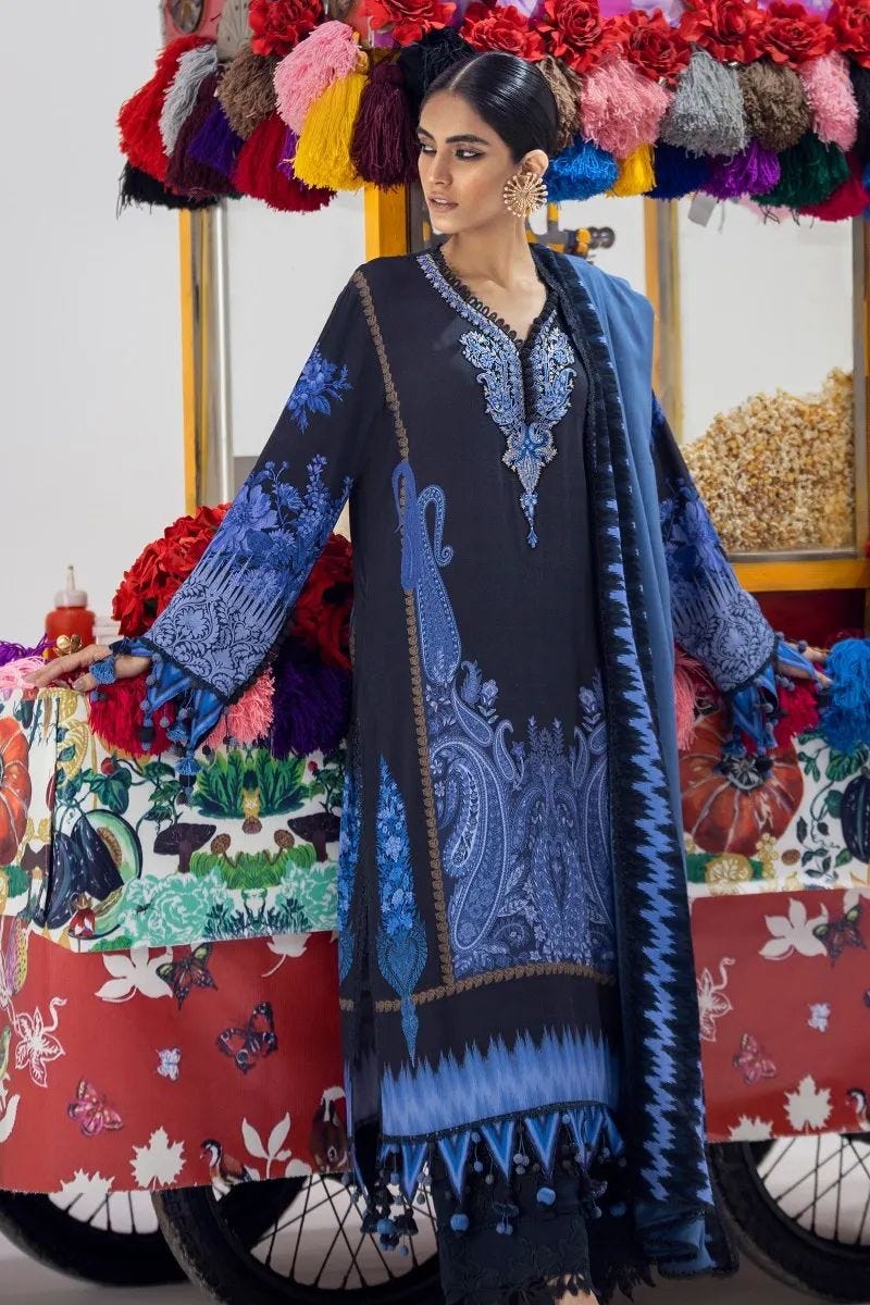 Sana Safinaz Mahay Ready to Wear 3 Pcs Winter Collection 06B