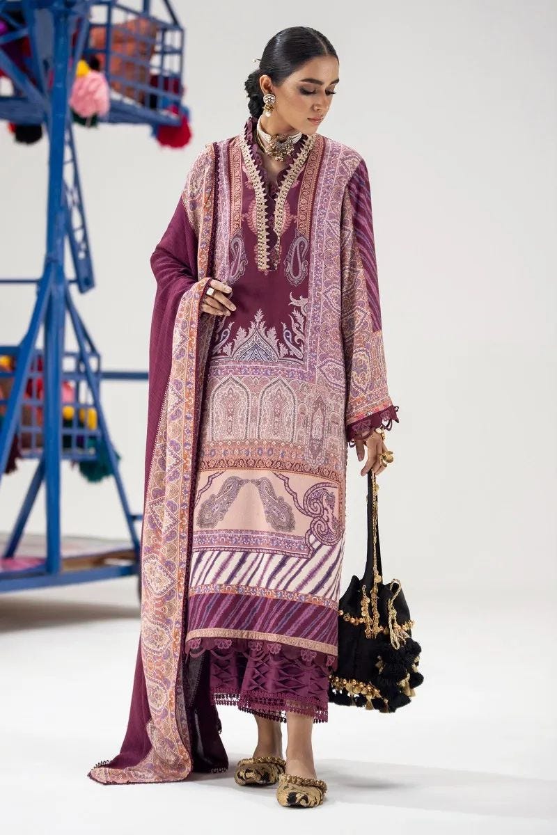 Sana Safinaz Mahay Ready to Wear 3 Pcs Winter Collection 07A