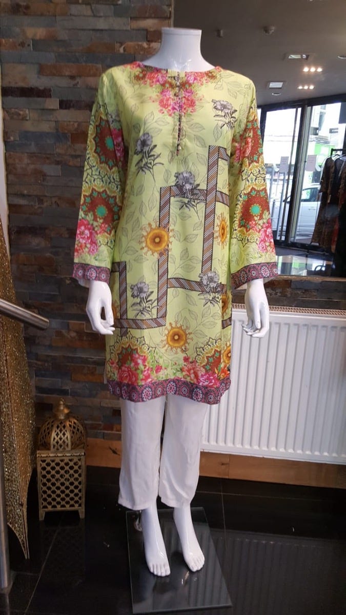 Digital Printed 2 Pcs Dress by Zaiwa 07