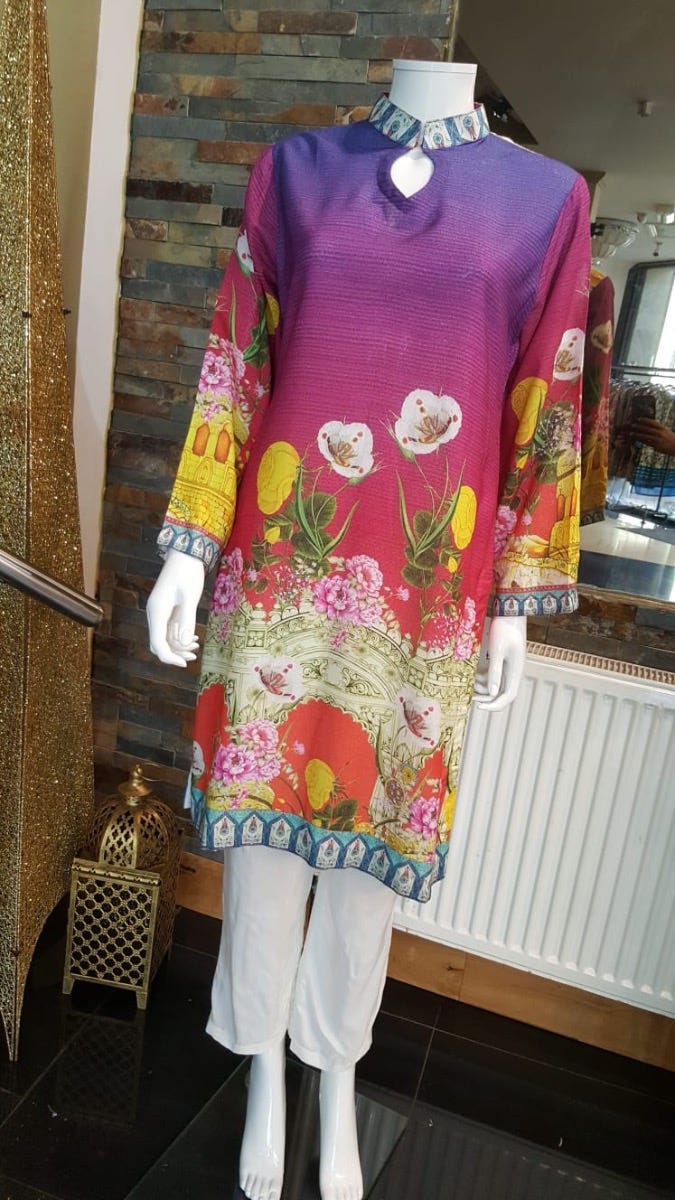 Digital Printed 2 Pcs Dress by Zaiwa 13