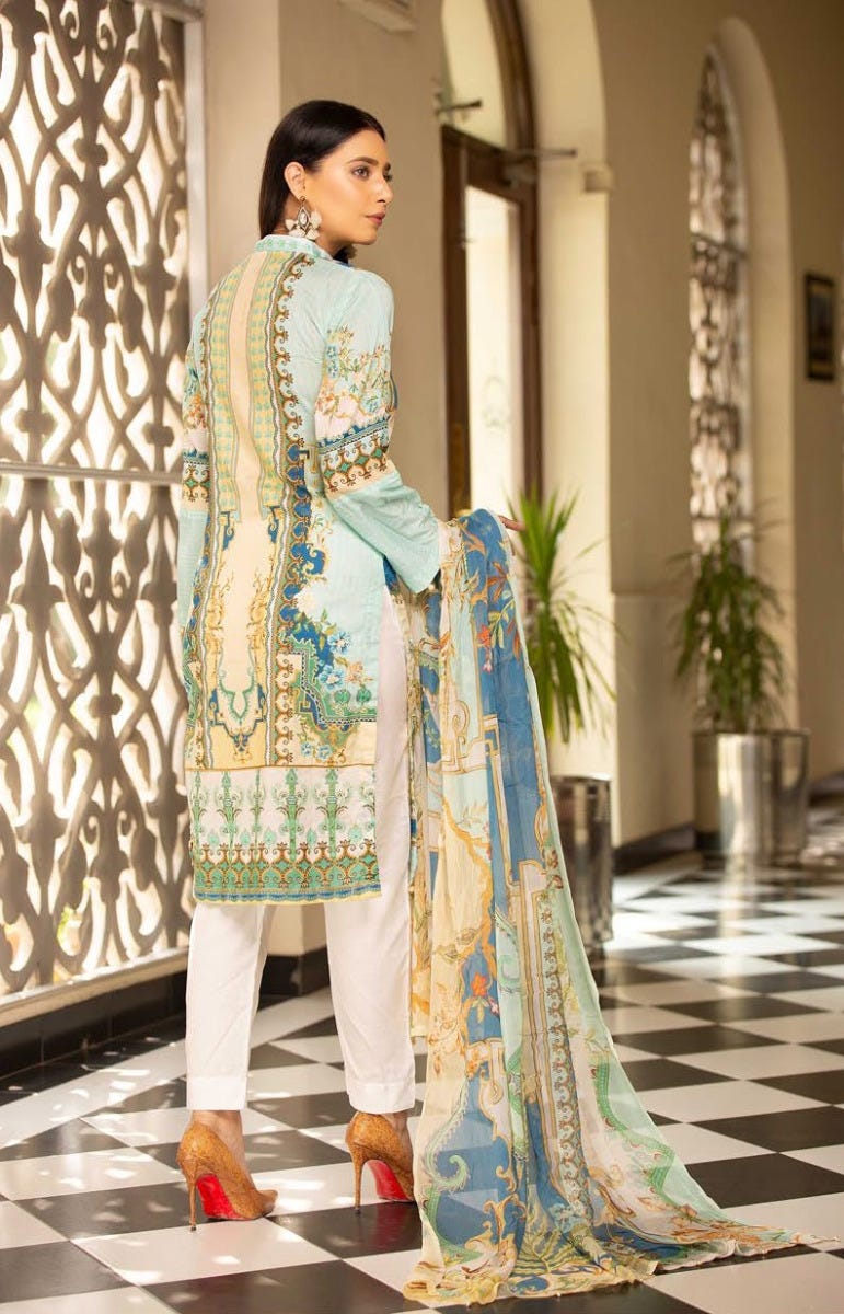Ready to Wear 3 Pcs Embroidered Lawn Collection 08