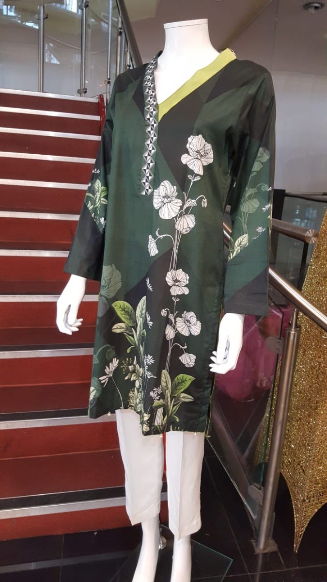 Digital Printed 2 Pcs Dress by Zaiwa 29